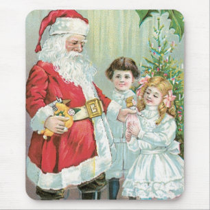 Santa With Children Mouse Mat