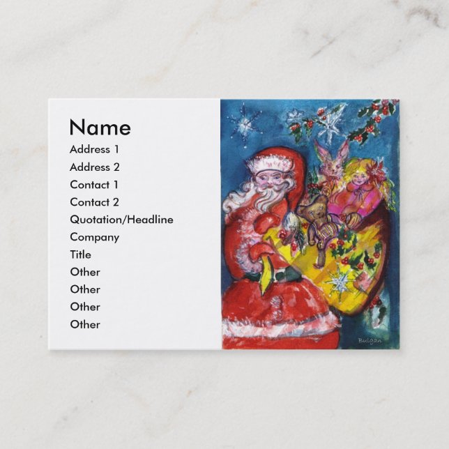 SANTA WITH GIFTS BUSINESS CARD (Front)