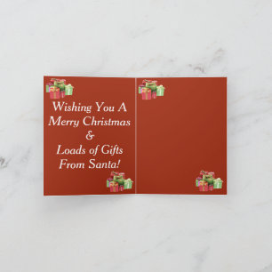 Santa With Gifts Cards Folded Cards