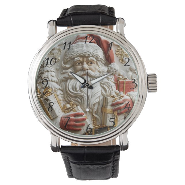 Santa with gifts for a merry Christmas Watch (Front)