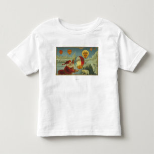 Santa With Happiness Baloon Toddler T-Shirt