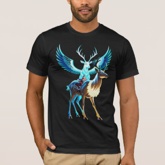 Santa with His Magical Reindeer T-Shirt