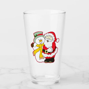 SANTA WITH ICE MAN AT CHRISTMAS. HO! HO! HO! GLASS