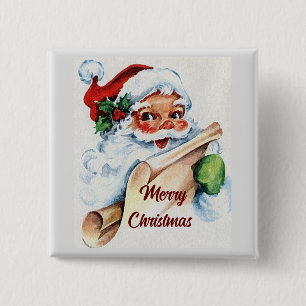 Santa With List Button