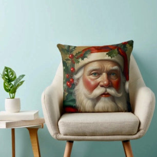Santa With Mistletoe Cushion