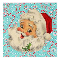 Santa with Peppermints