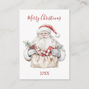 Santa with Presents Christmas Enclosure Card