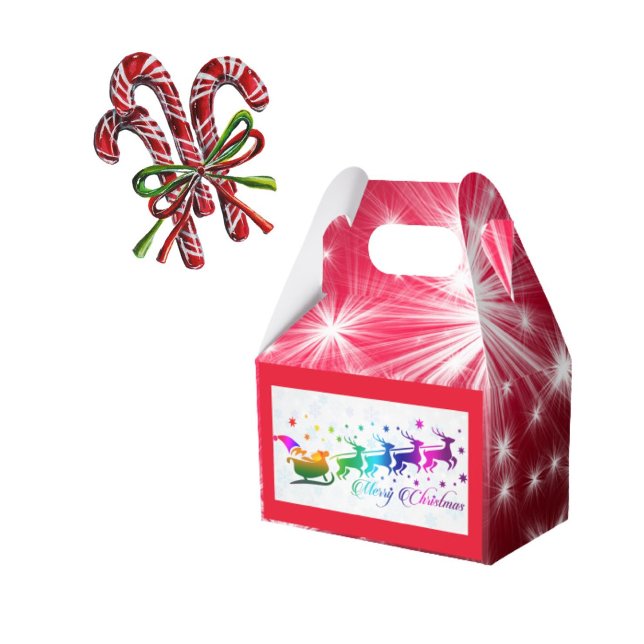 Santa With Reindeer Christmas Favour Box (Creator Uploaded)