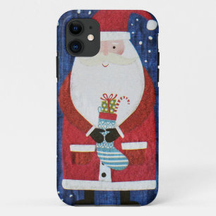 Santa with Stocking iPhone 11 Case