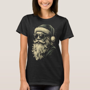 Santa With Sungles Christmas Xmas For Men Boys  T-Shirt