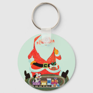 Santa with Train Key Ring