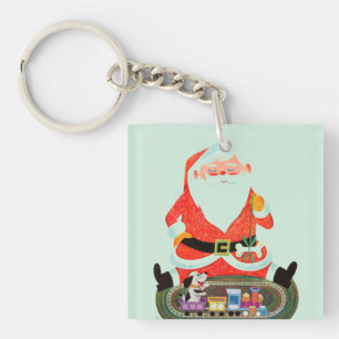Santa with Train Key Ring