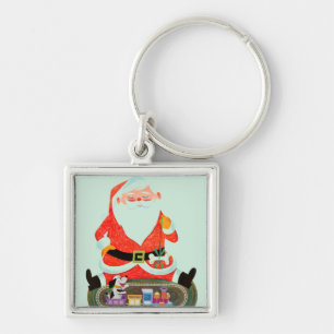 Santa with Train Key Ring