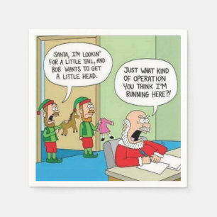 Santa Workshop Operation Napkin