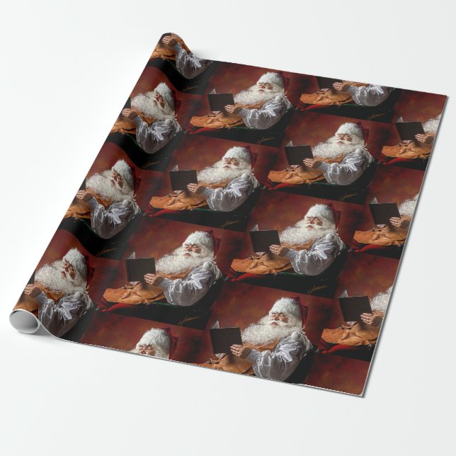 Santa  wrapping paper (Unrolled)