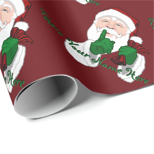 Santa Wrapping Paper Personalised Christmas Paper (Roll Corner)