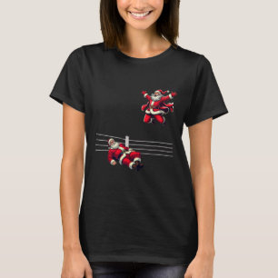Santa Wrestling Christmas Wrestler Funny Xmas  T-Shirt