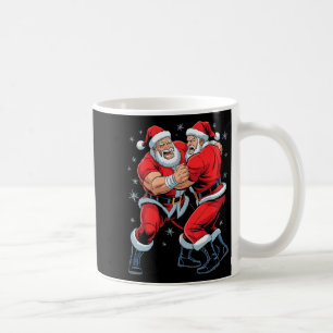 Santa Wrestling Lover Funny Wrestler Xmas Christma Coffee Mug