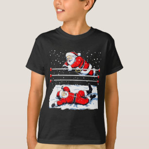 Santa Wrestling Lover Wrestler Christmas Xmas Paja T-Shirt