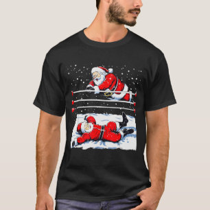 Santa Wrestling Lover Wrestler Christmas Xmas Paja T-Shirt