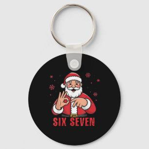Santa Xmas Meme 67 Six Seven 6 7 Key Ring