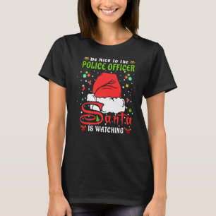 Santa Xmas Pyjamas Be Nice To The Police Officer C T-Shirt