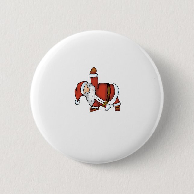 Santa Yoga - Christmas Design with a Yoga Santa 6 Cm Round Badge (Front)