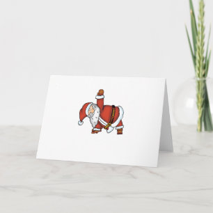 Santa Yoga - Christmas Design with a Yoga Santa Holiday Card