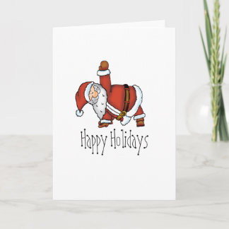 Santa Yoga - Christmas Design with a Yoga Santa Holiday Card