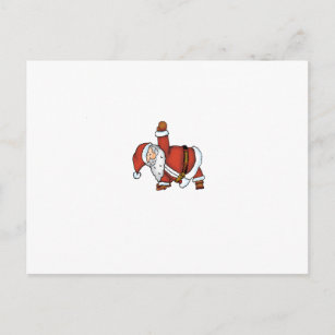 Santa Yoga - Christmas Design with a Yoga Santa Holiday Postcard