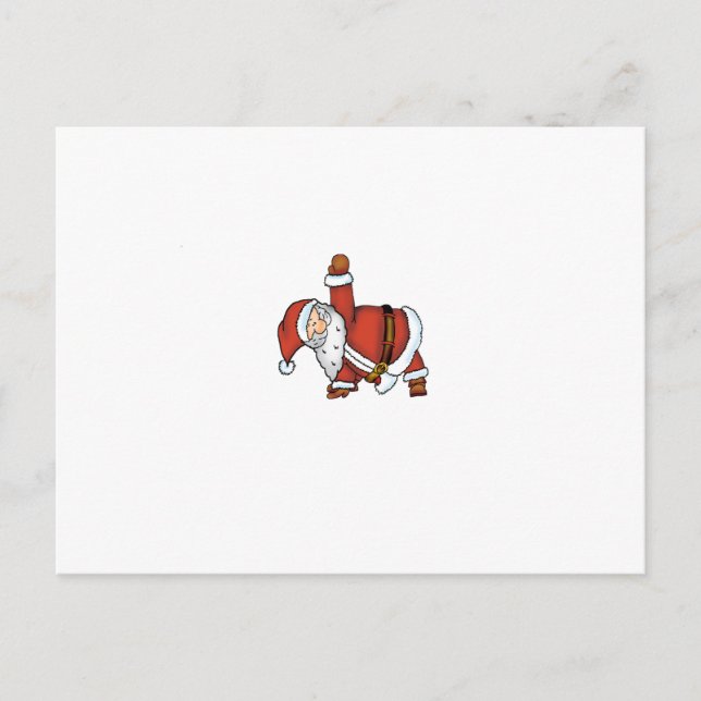 Santa Yoga - Christmas Design with a Yoga Santa Holiday Postcard (Front)