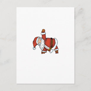 Santa Yoga - Christmas Design with a Yoga Santa Holiday Postcard