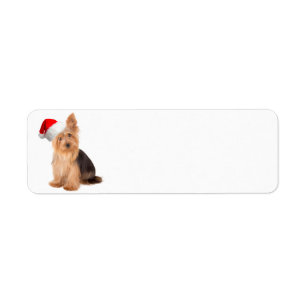 Santa Yorkie Return Address Label