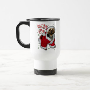 Santa Yorkie Travel Mug