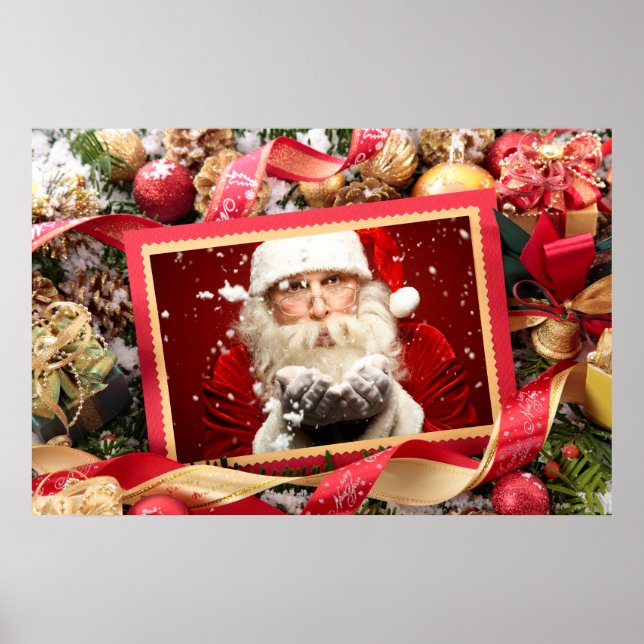 Santa / YOUR PHOTO custom Christmas poster (Front)