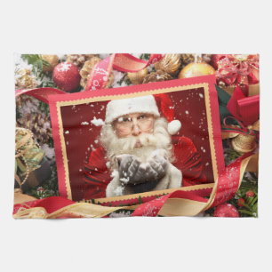Santa / YOUR PHOTO custom kitchen towel