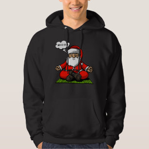 Santa Zen Yoga Meditation Christmas Hoodie