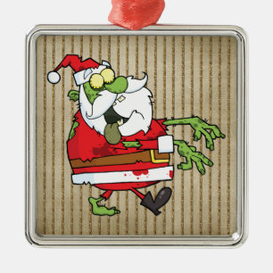 Santa Zombie Metal Tree Decoration