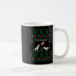 Santaaa Dinosaur Ugly Christmas Sweater Coffee Mug