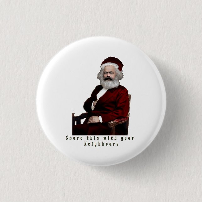 SantaKarl MarXmas 3 Cm Round Badge (Front)