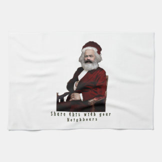 SantaKarl MarXmas Tea Towel