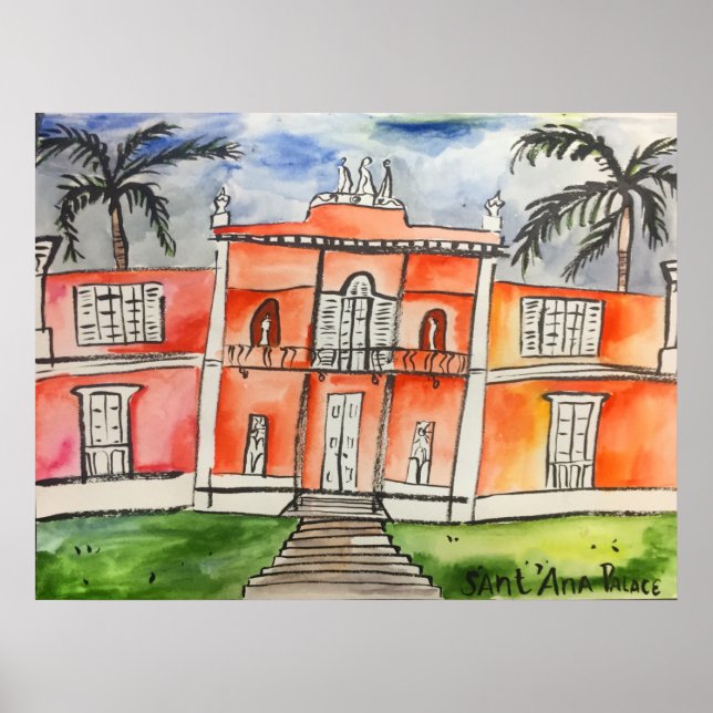 Sant'Ana Palace Azores Ponta Delgalda São Miguel Poster (Front)