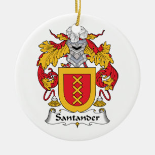 Santander Family Crest Ceramic Tree Decoration