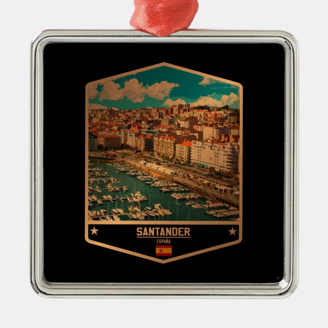 Santander Metal Tree Decoration (Front)