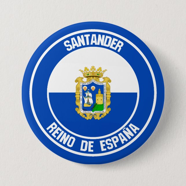 Santander Round Emblem 7.5 Cm Round Badge (Front)