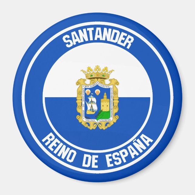 Santander Round Emblem Magnet (Front)