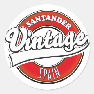 Santander Spain vintage style logo Classic Round Sticker