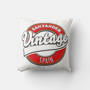 Santander Spain vintage style logo Cushion