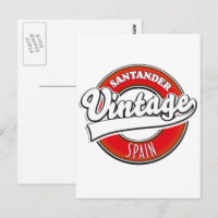 Santander Spain vintage style logo