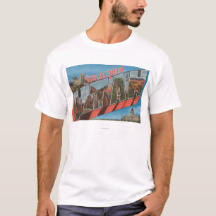 Santaquin, Utah - Large Letter Scenes T-Shirt